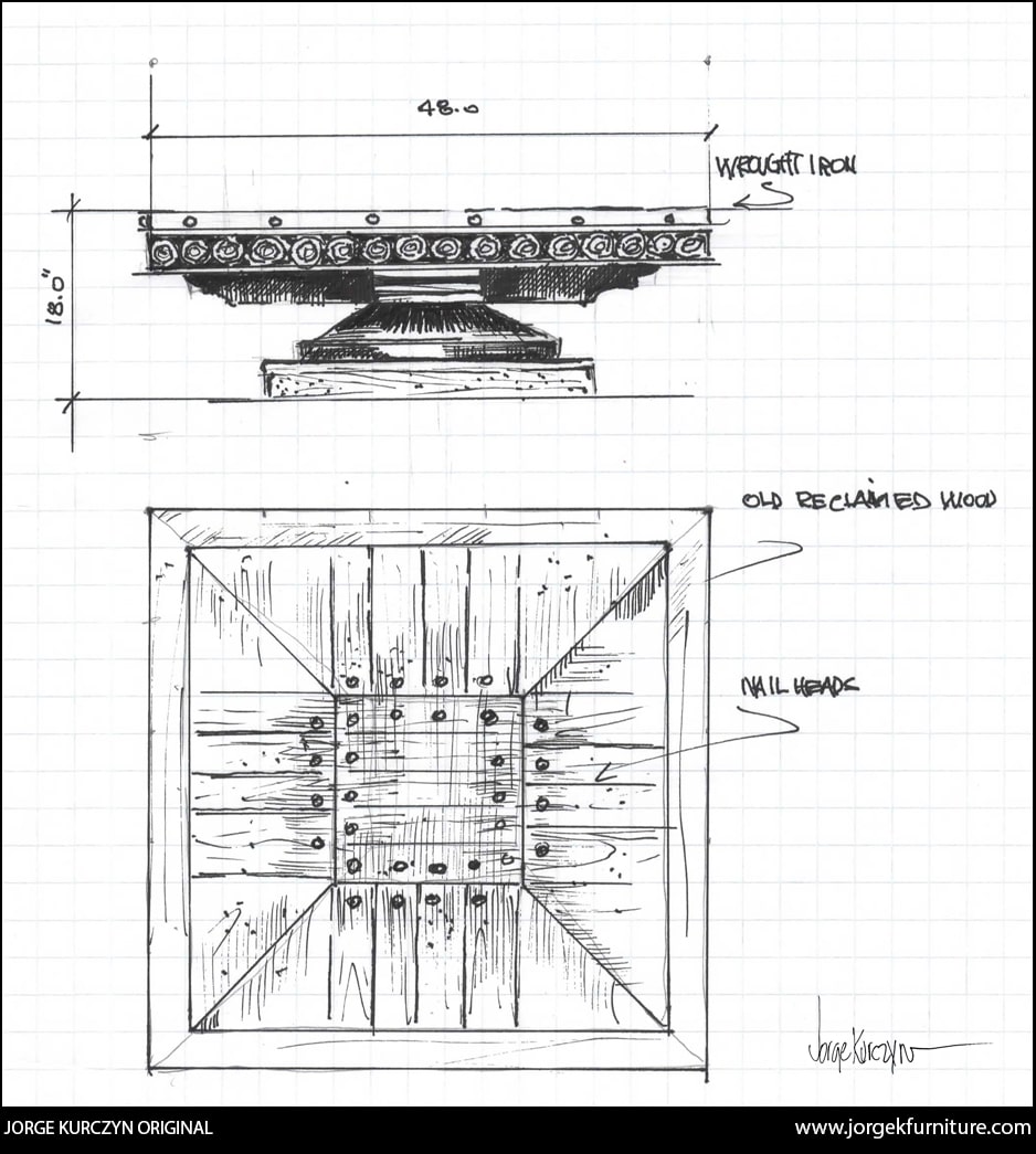 Original Design - Jorge Kurczyn - Hand Crafted Coffee Table
